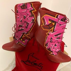 Christian Louboutin booties.